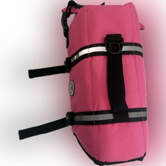 Dog Life Jacket, Boating Swimming Vest Enhanced Visibility Buoyancy, Pink Medium - Picture 3 of 12